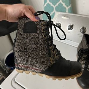 Sorel wedge booties